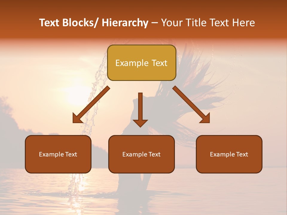 Silhouette Vacation Sun PowerPoint Template