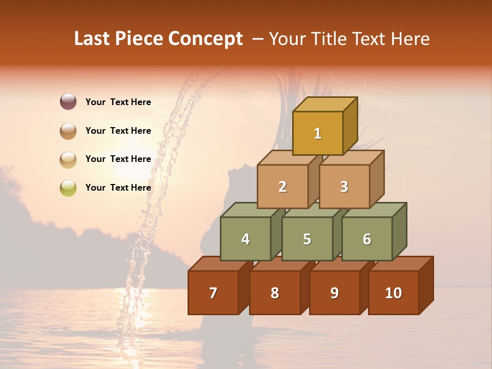 Silhouette Vacation Sun PowerPoint Template