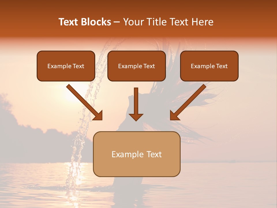 Silhouette Vacation Sun PowerPoint Template