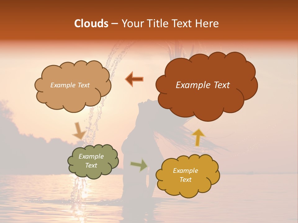 Silhouette Vacation Sun PowerPoint Template