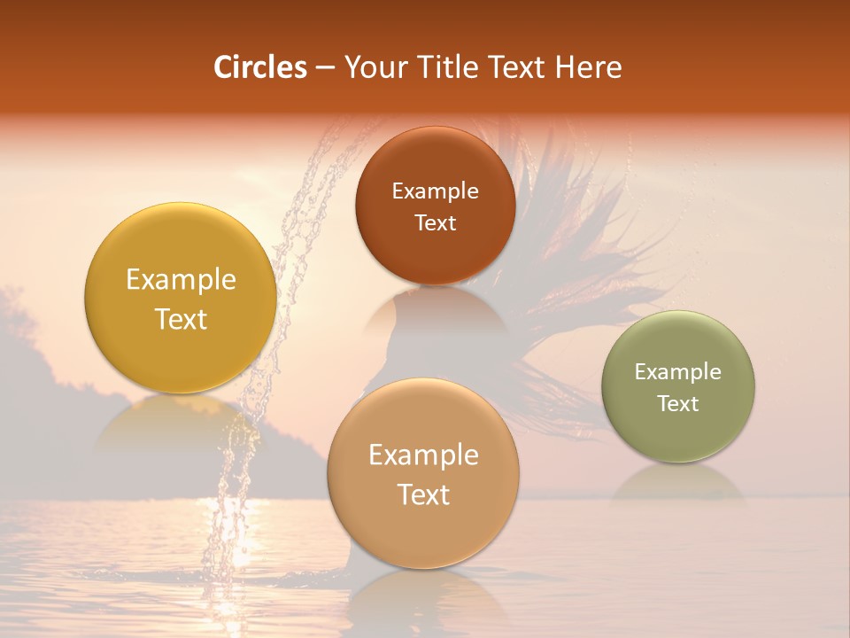 Silhouette Vacation Sun PowerPoint Template