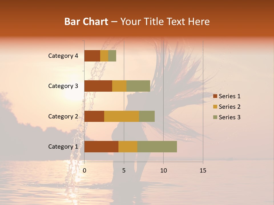 Silhouette Vacation Sun PowerPoint Template