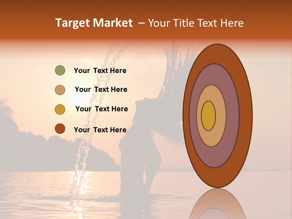 Silhouette Vacation Sun PowerPoint Template
