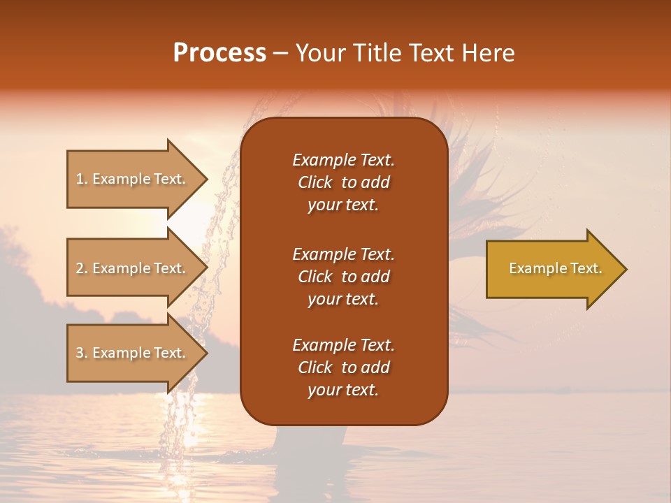 Silhouette Vacation Sun PowerPoint Template