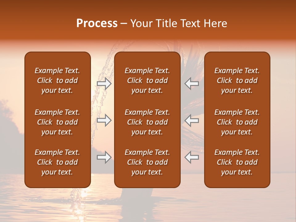 Silhouette Vacation Sun PowerPoint Template