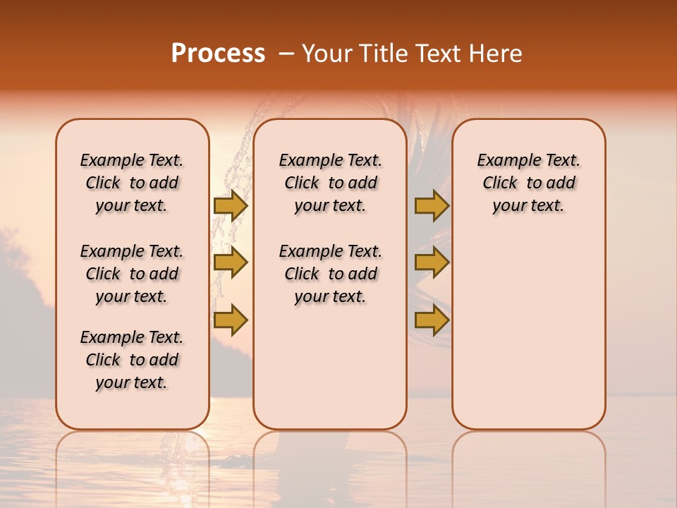 Silhouette Vacation Sun PowerPoint Template