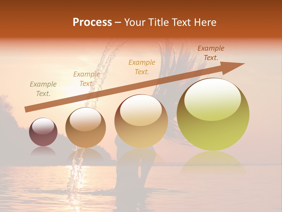 Silhouette Vacation Sun PowerPoint Template