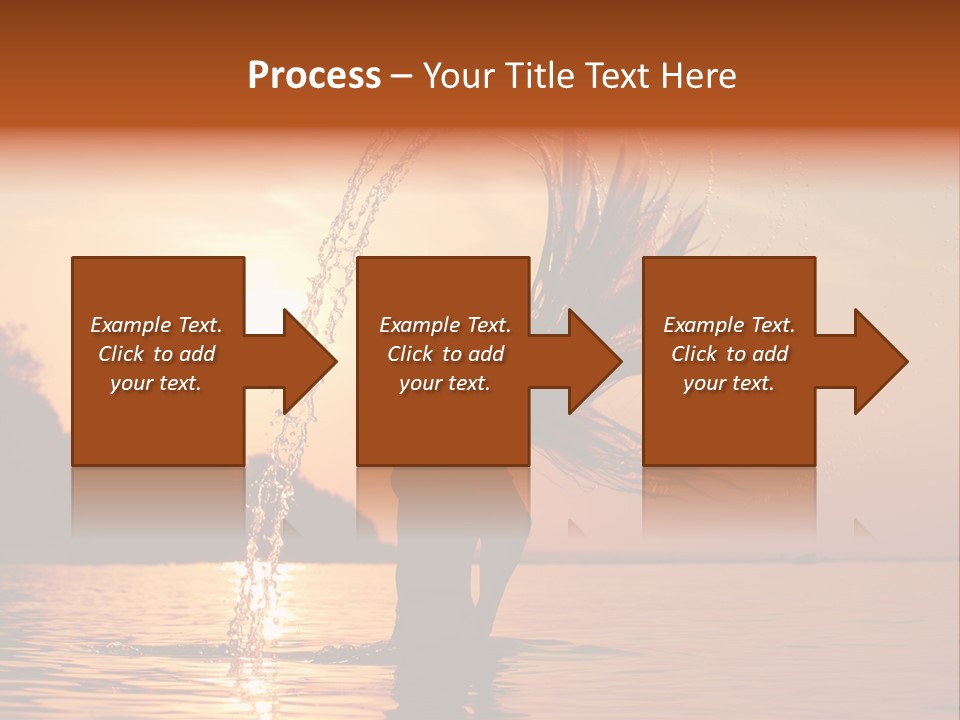 Silhouette Vacation Sun PowerPoint Template