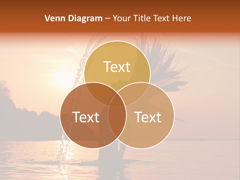 Silhouette Vacation Sun PowerPoint Template