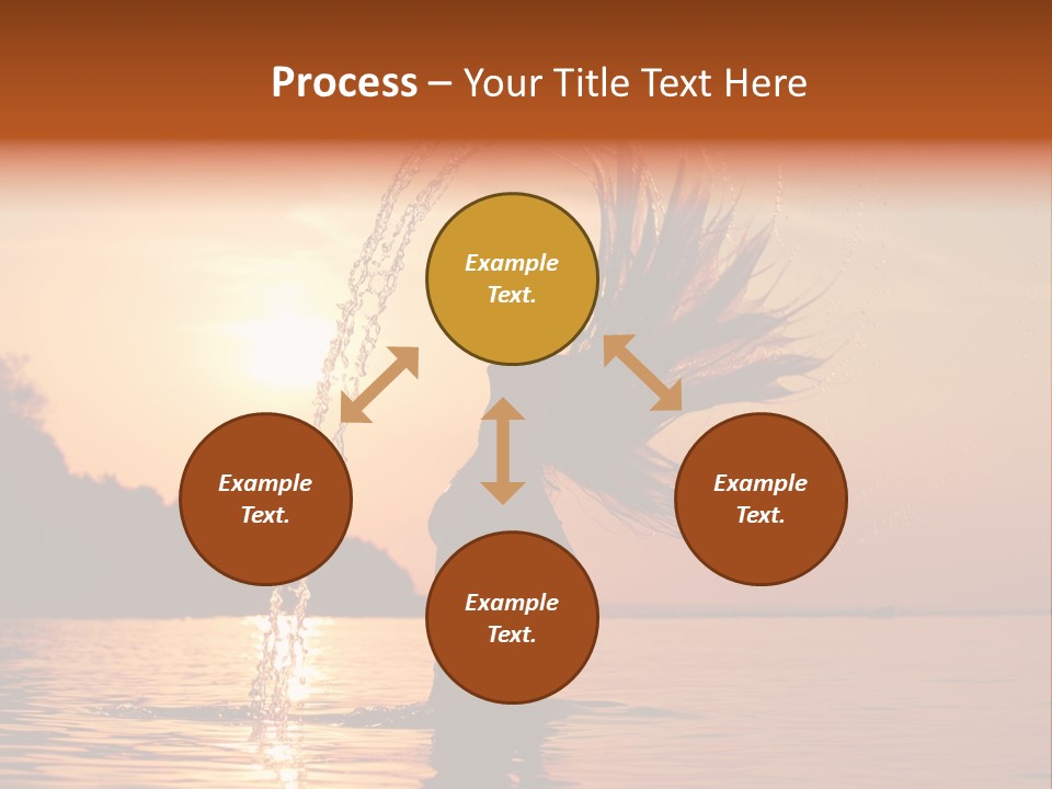 Silhouette Vacation Sun PowerPoint Template