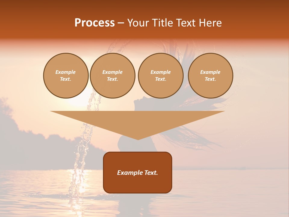 Silhouette Vacation Sun PowerPoint Template