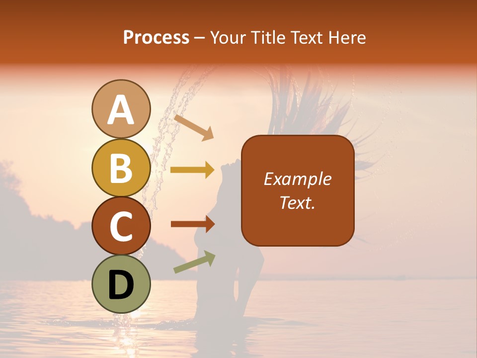 Silhouette Vacation Sun PowerPoint Template