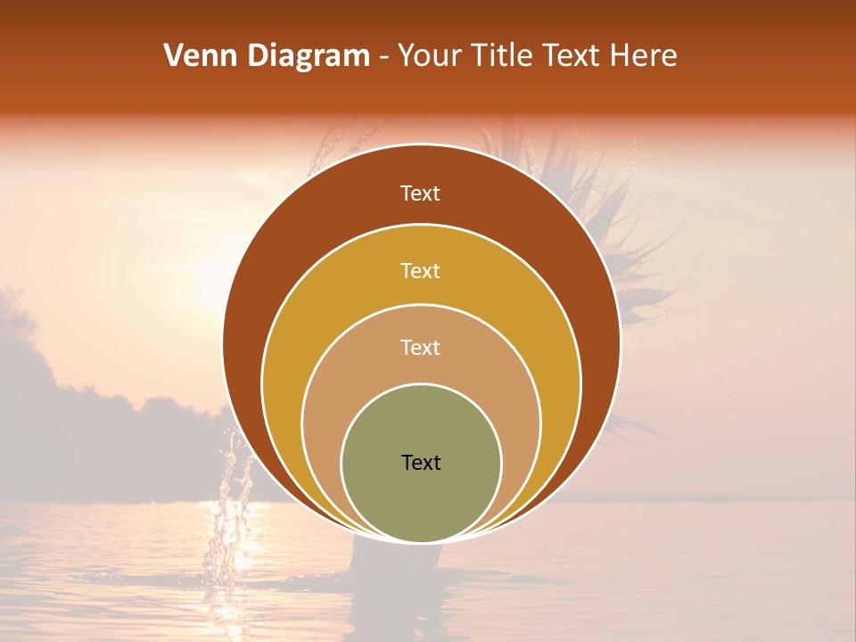 Silhouette Vacation Sun PowerPoint Template