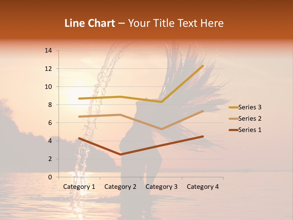 Silhouette Vacation Sun PowerPoint Template