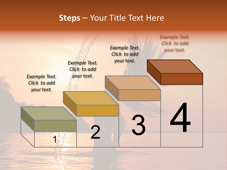 Silhouette Vacation Sun PowerPoint Template