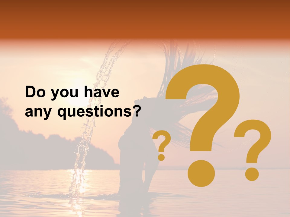 Silhouette Vacation Sun PowerPoint Template