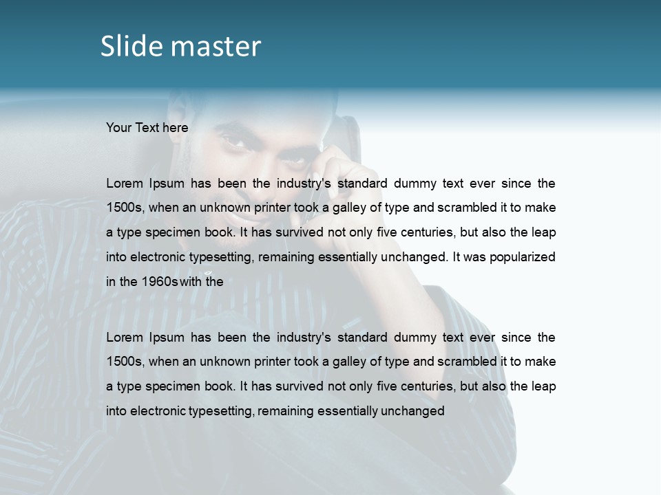 Employee Male Work PowerPoint Template