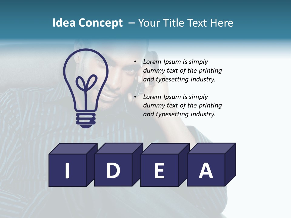 Employee Male Work PowerPoint Template