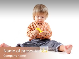 Person Sculpture Infant PowerPoint Template