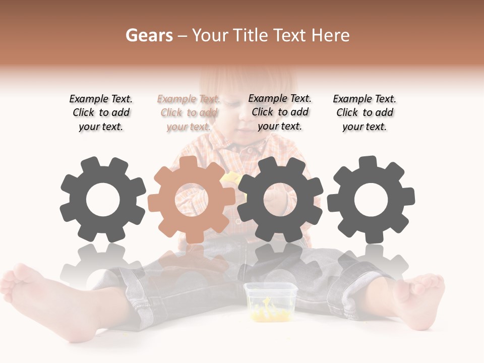 Person Sculpture Infant PowerPoint Template