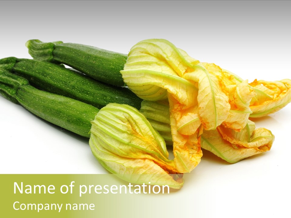 Tiny Fresh Zucchini PowerPoint Template