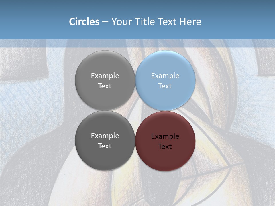 Strings Drawing Instrument PowerPoint Template