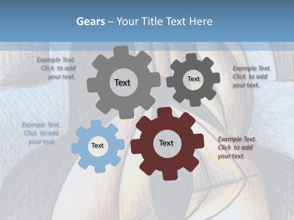 Strings Drawing Instrument PowerPoint Template