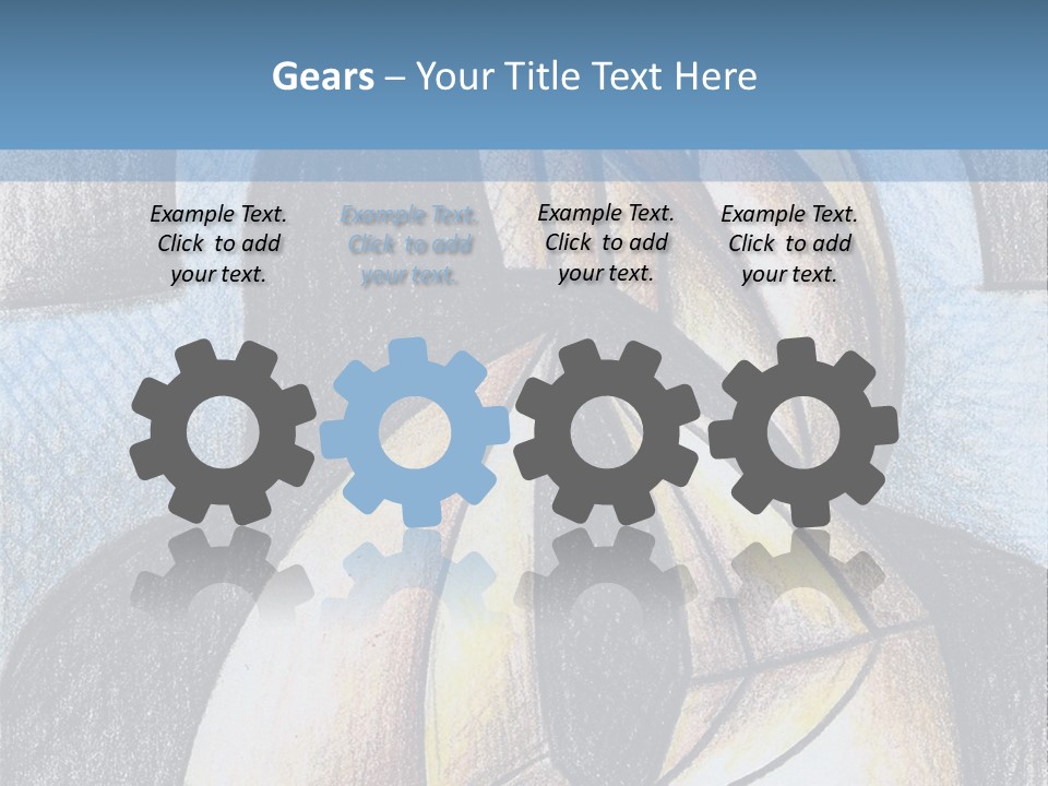 Strings Drawing Instrument PowerPoint Template