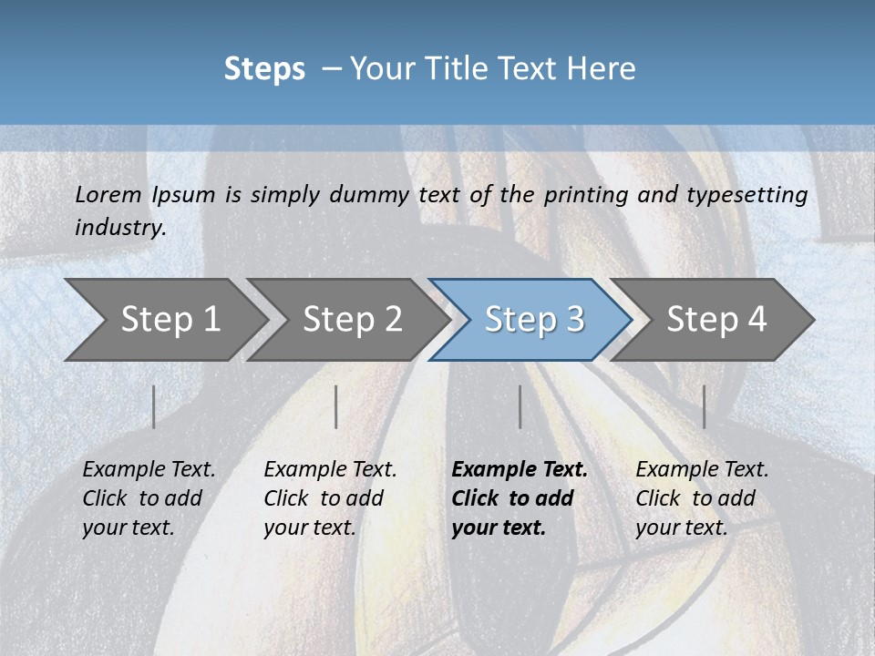Strings Drawing Instrument PowerPoint Template