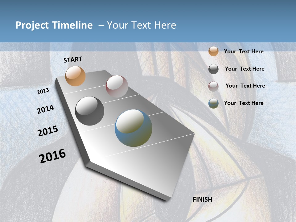 Strings Drawing Instrument PowerPoint Template