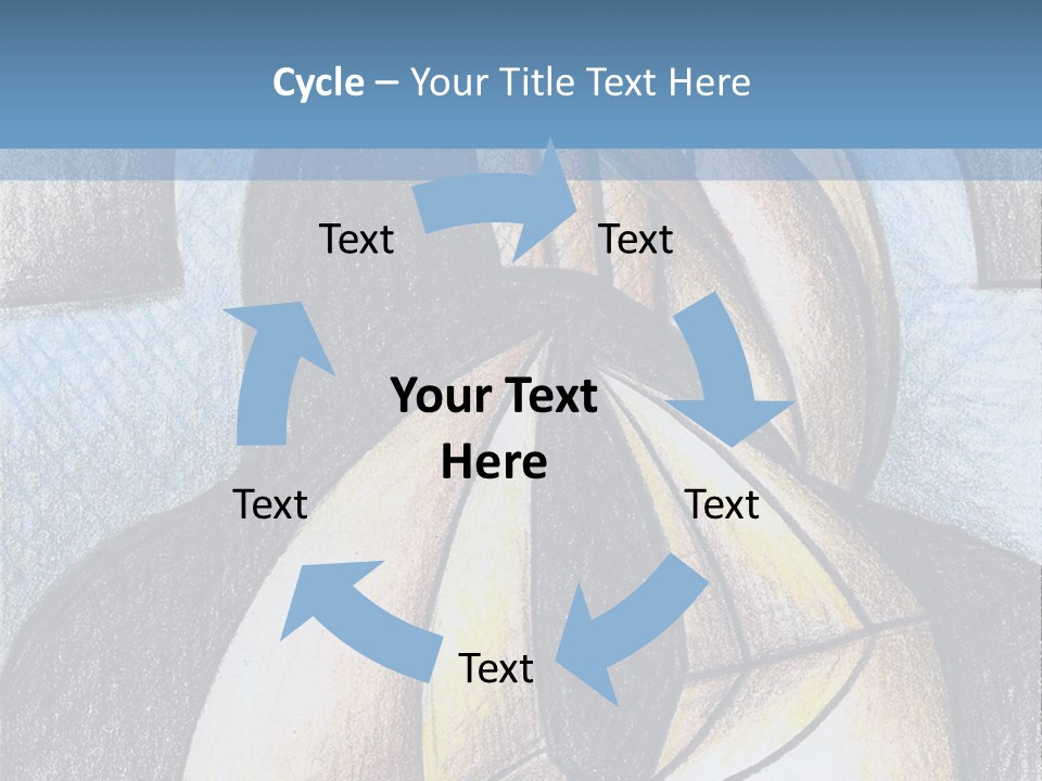 Strings Drawing Instrument PowerPoint Template