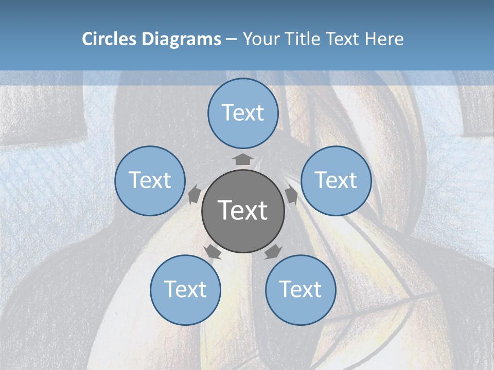 Strings Drawing Instrument PowerPoint Template