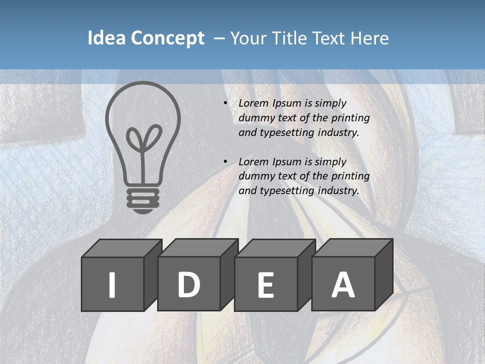 Strings Drawing Instrument PowerPoint Template