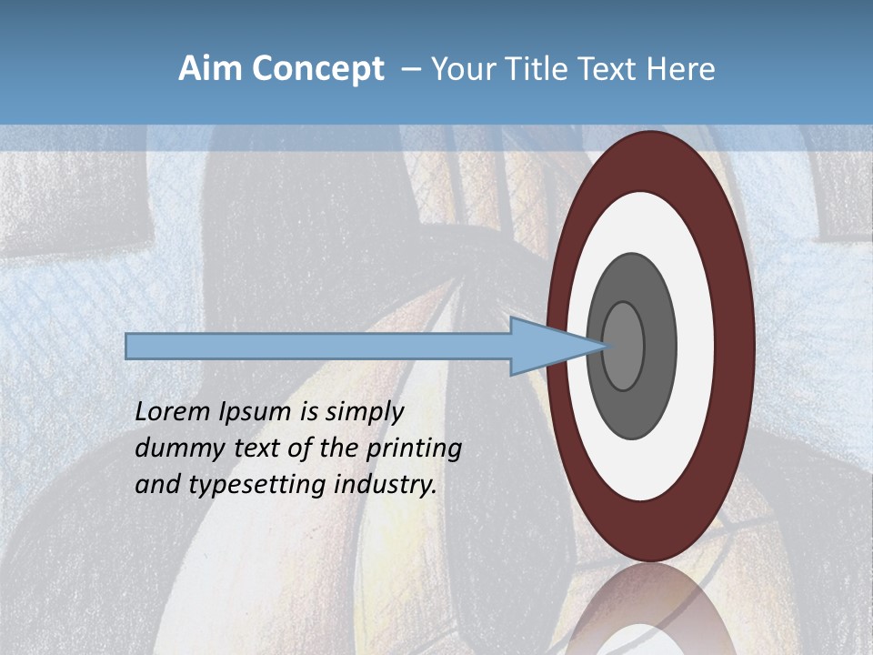 Strings Drawing Instrument PowerPoint Template