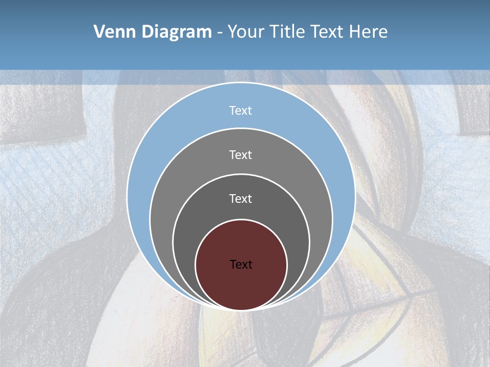 Strings Drawing Instrument PowerPoint Template