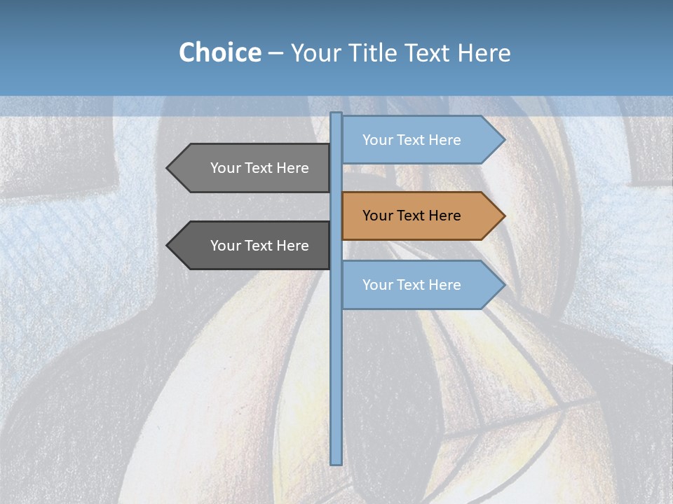Strings Drawing Instrument PowerPoint Template