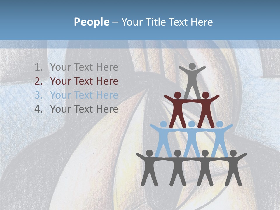 Strings Drawing Instrument PowerPoint Template