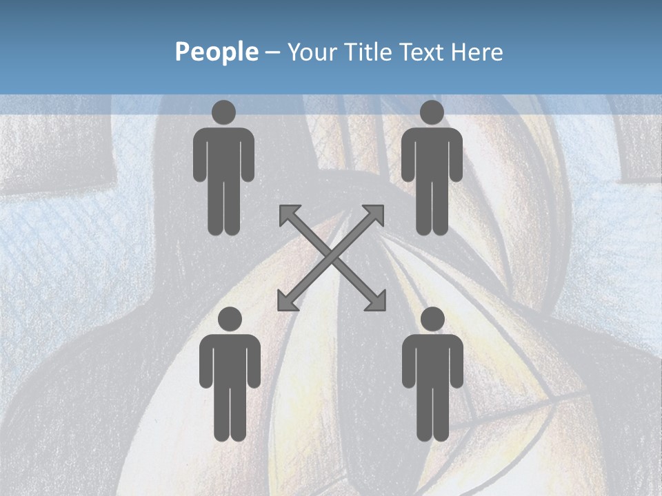Strings Drawing Instrument PowerPoint Template