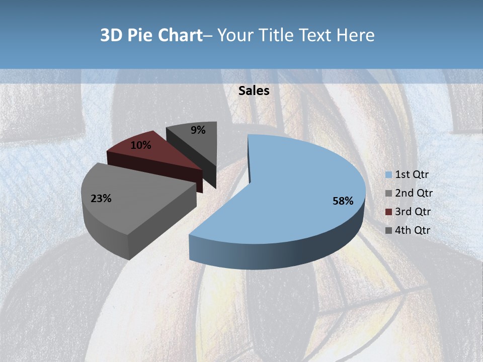 Strings Drawing Instrument PowerPoint Template