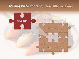 Plate Potato Asparagus PowerPoint Template