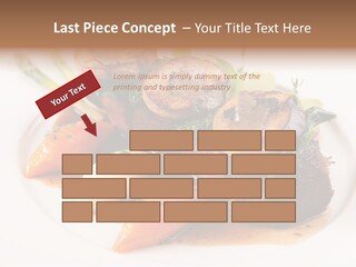 Plate Potato Asparagus PowerPoint Template