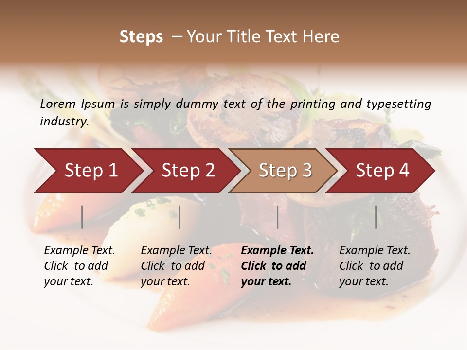 Plate Potato Asparagus PowerPoint Template