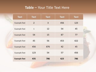 Plate Potato Asparagus PowerPoint Template