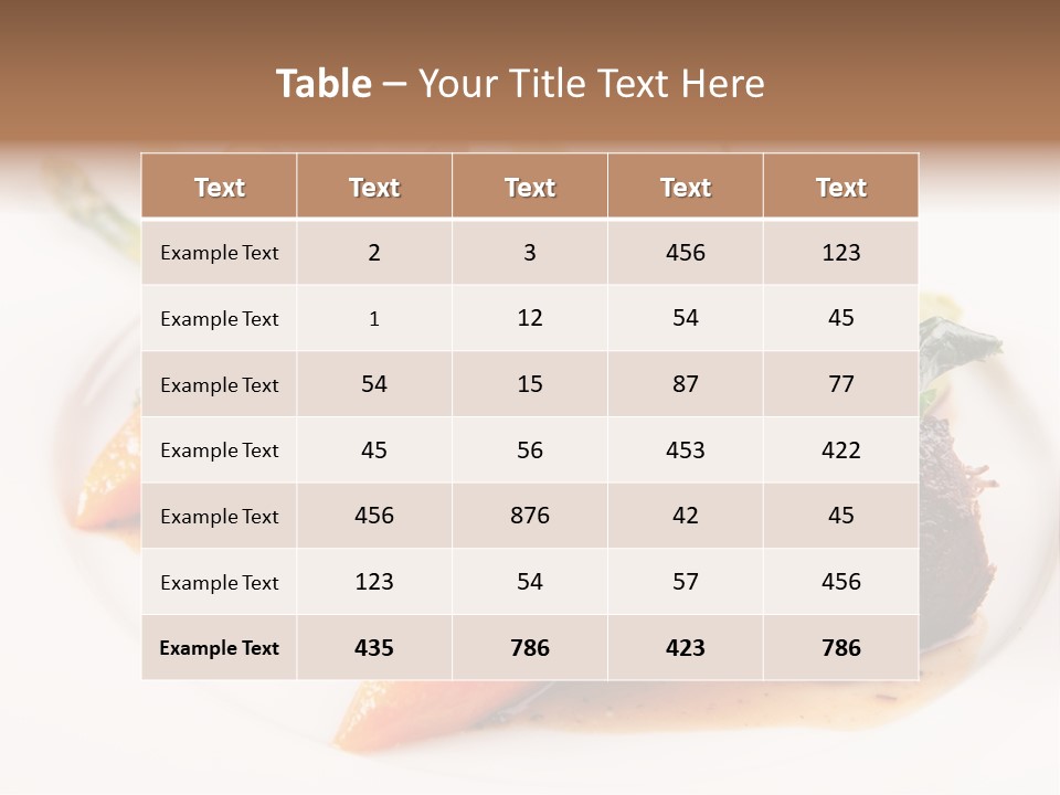 Plate Potato Asparagus PowerPoint Template