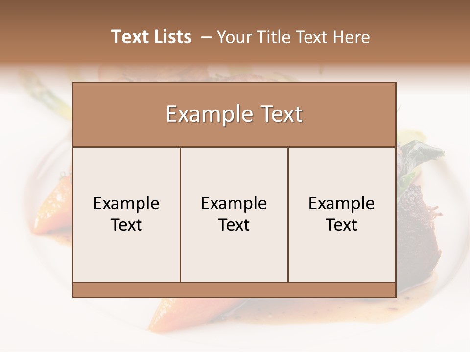 Plate Potato Asparagus PowerPoint Template
