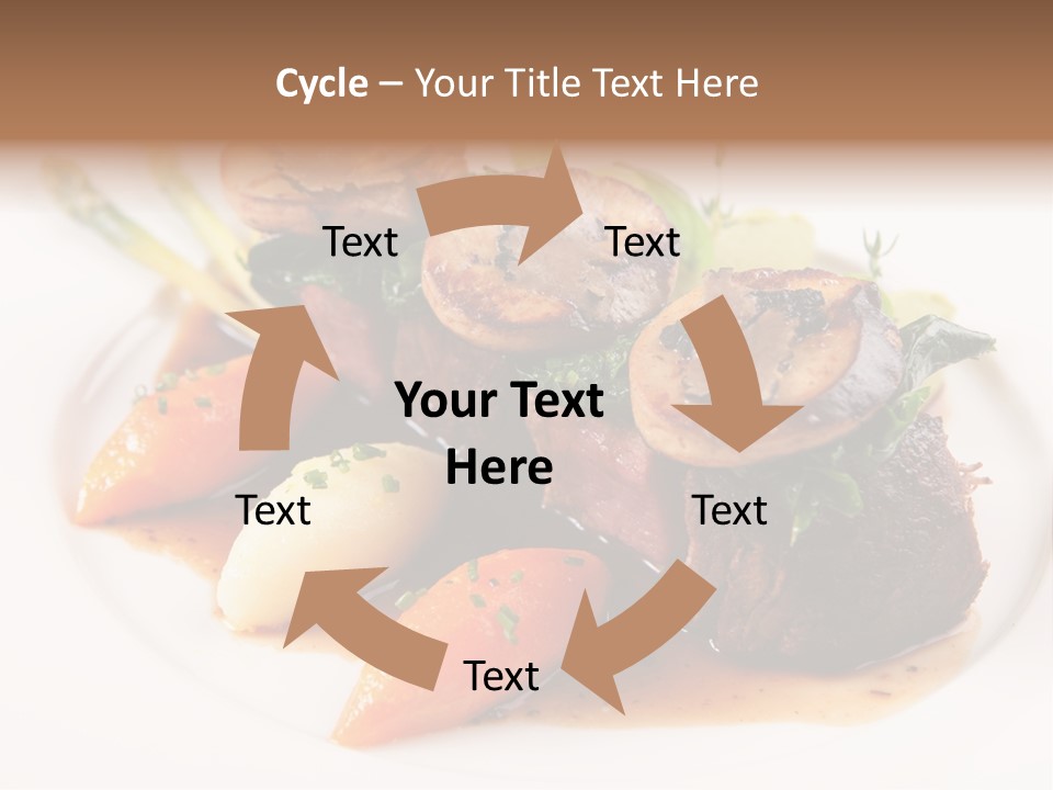 Plate Potato Asparagus PowerPoint Template