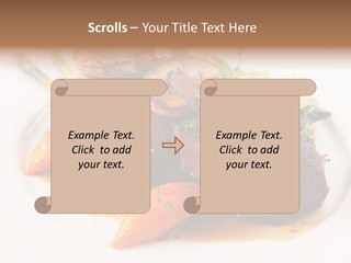 Plate Potato Asparagus PowerPoint Template