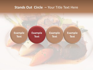 Plate Potato Asparagus PowerPoint Template