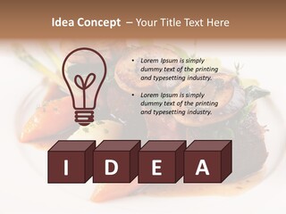 Plate Potato Asparagus PowerPoint Template