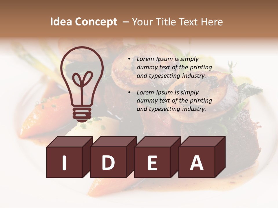Plate Potato Asparagus PowerPoint Template